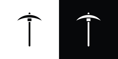 Poster - Pickaxe icon illustration. icon templates pack.