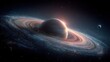 © Gajah - Spectacular saturn with its ring system in the vast expanse of space scene