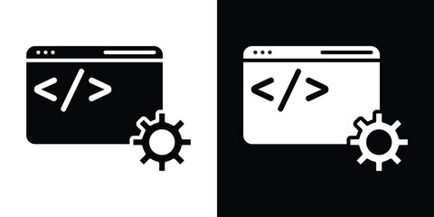 Web development icon illustration. icon templates pack.