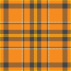Poster - vibrant orange, black, and white plaid pattern. perfect for fall designs, textile prints, or hallowe