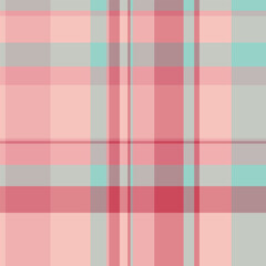 Poster - soft pastel plaid pattern in pink, teal, and gray. ideal for textile designs, website backgrounds, o