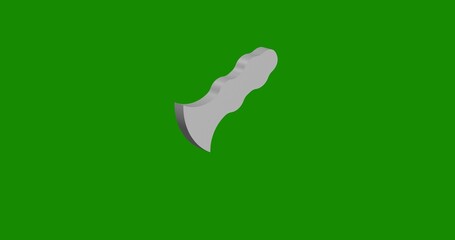 Poster - Isolated realistic white sex toy symbol front view with shadow. 3d illustration on green chroma key background