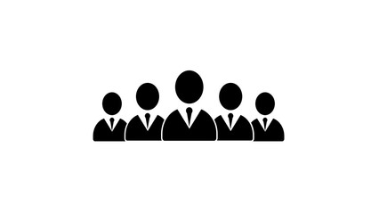 Poster - Business team icon represents cooperation leadership group success concept office colleagues partnership concept communication unity and teamwork strategy