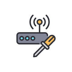 Poster - Wifi Router Configuration And Network Maintenance With a Screwdriver