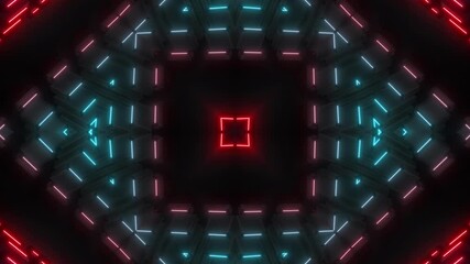 Wall Mural - This stock motion graphics video includes a clip of a Colored Neon Boxes Loop