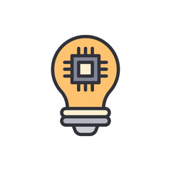 Poster - Creative Technology Concept Lightbulb Symbolizing Innovative Thinking