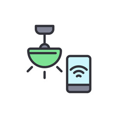 Poster - Smartphone Controlled Lighting Fixture With Wireless Connectivity Icon