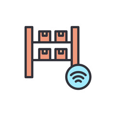 Poster - Smart Warehouse Management System With Wireless Connectivity Illustration