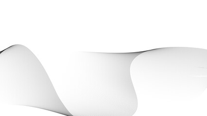 Fototapete - Elegant White and Gray Flowing Lines – Minimal Abstract Background. Soft Gray and White Wave Lines – Luxury Modern Design. Graceful Abstract Flow in White and Silver Tones