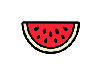 Poster - Refreshing and juicy slice of watermelon, perfect for summer designs, with transparent background for easy integration