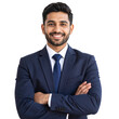  Confident Indian Businessman in Formal Suit – Transparent Background