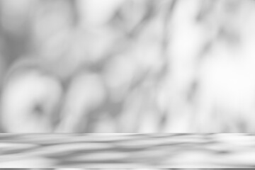 Fototapete - Wall interior background, studio and backdrops show products.with shadow from window color white and grey. background for text insertion and presentation product	