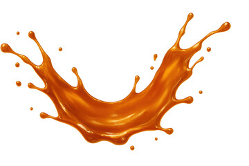 Poster - Dynamic orange liquid splashing, creating a vibrant and refreshing visual with a transparent background