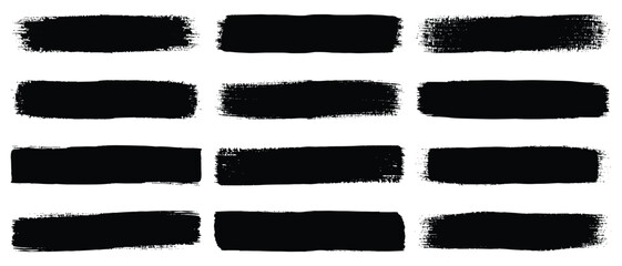 Poster - Brush strokes vector. brush. Set of text boxes. Paintbrush collection. Grunge design elements. Dirty texture banners. Set of rectrangle shape brush strokes. Painted rectangles 