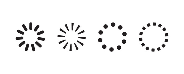 Poster - Loading icon collection. webpage loading symbol. buffering icon. loading icon for website, app, ui. loading icon png and vector illustration on transparent background