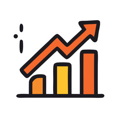 Poster - Upward Trend Chart: Hand-Drawn Style for Business Success