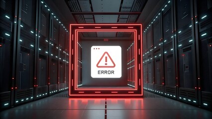 web server error and software failure concept