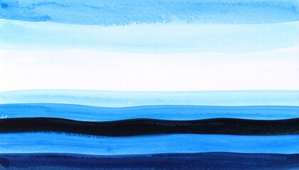 Wall Mural - sky blue and blue sea landscape art painting