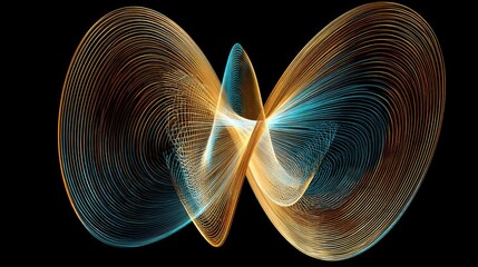Leinwandbilder - Abstract Formations in Golden and Azure Hues