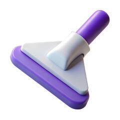 Leinwandbilder - 3d rendered cleaning squeegee icon in a modern plastic style design on a black background illustrating freshness and hygiene