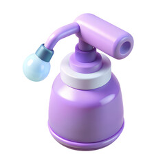 Poster - A beautifully rendered 3d plastic-style icon of a lavender spray bottle on a transparent background ready for various design projects