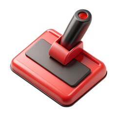 Poster - A vibrant and detailed 3d plastic-style icon representing a red vacuum cleaner head for cleaning and home improvement.
