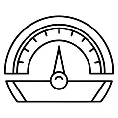 Poster - High resolution black performance meter icon vector isolated transparent background
