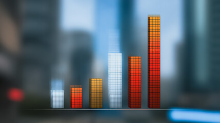 Poster - Market Growth Chart: A dynamic financial visualization presents the trajectory of market growth.