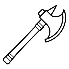 Poster - Minimalist axe icon vector illustration with clear background