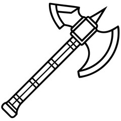 Poster - Minimalist axe icon vector illustration with clear background