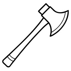 Poster - Black axe silhouette vector graphic on transparent background