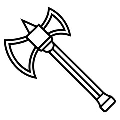 Poster - Black axe silhouette vector graphic on transparent background