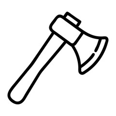 Poster - Axe icon vector silhouette isolated on transparent background