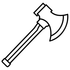 Poster - Axe icon vector silhouette isolated on transparent background