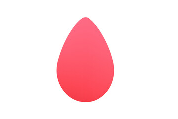 Aufkleber - Simple red egg shape on a transparent background, perfect for easter or spring-themed projects