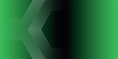 Poster - modern green black abstract background with diagonal rounded lines. Geometric stripe line art design . eps. 10.