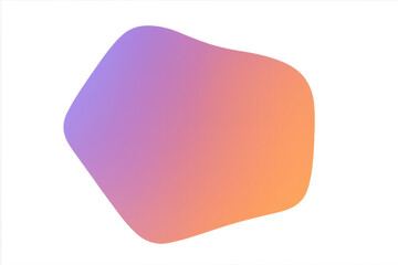 Aufkleber - Smooth gradient blob with purple and orange colors on a transparent background, ideal for modern and vibrant designs