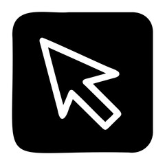 Fototapete - Hand-drawn Cursor Icon Simple, Clean Design for Websites and Applications