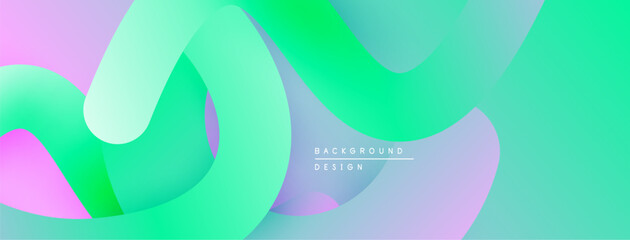 Leinwandbilder - Abstract fluid shapes, vibrant colors blend. Modern design, smooth gradients create dynamic composition. Background suggests innovation, energy.