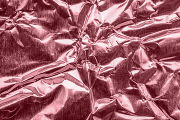 Wall Mural - luxury shiny metallic rose gold foil crumpled texture background