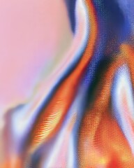 Poster - Abstract patterns of vibrant colors blending in waves of light during an artistic display at a creative event
