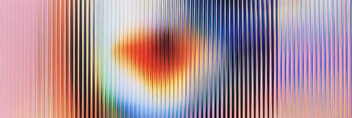 Poster - Vibrant abstract artwork with colorful streaks creating a dynamic visual experience in contemporary art exhibition space