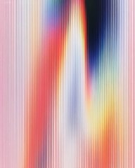Poster - Colorful abstract design with vertical lines creating a vibrant visual movement