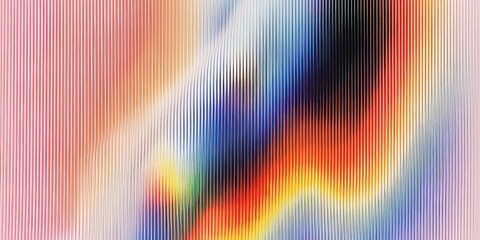 Poster - Vibrant abstract art piece with colorful lines creating a flowing pattern in a dynamic composition