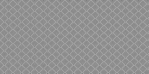 Poster - abstract overlapping vector black and gray pattern wave lines fabric square line background. seamles