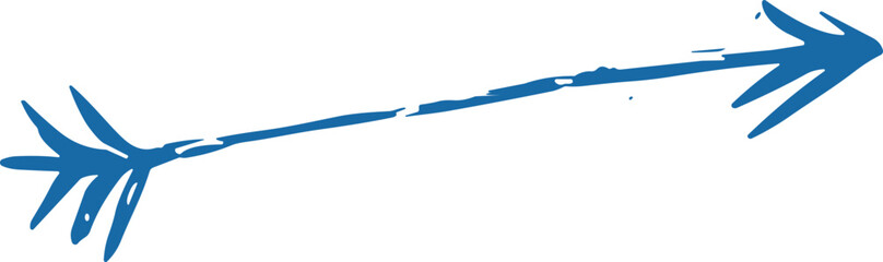 Poster - Blue Arrow Doodle Vector Element Shape Icon Directional Guide