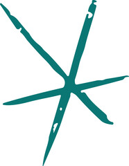 Poster - Hand Drawn Star Element Vector Icon Doodle Shape on White Background