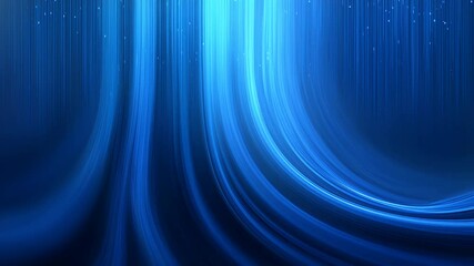Wall Mural - abstract blue background with flowing lines and sparkling lights, creating a serene atmosphere