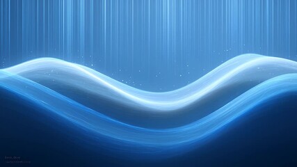 Wall Mural - abstract blue waves with soft gradients flowing across a serene background, evoking calmness and tra