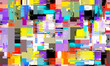 © kastanka - Abstract vivid background with interlaced digital Distorted Motion glitch effect. Futuristic cyberpunk design. Retro futurism, webpunk, rave 80s 90s aesthetic